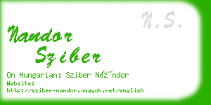 nandor sziber business card